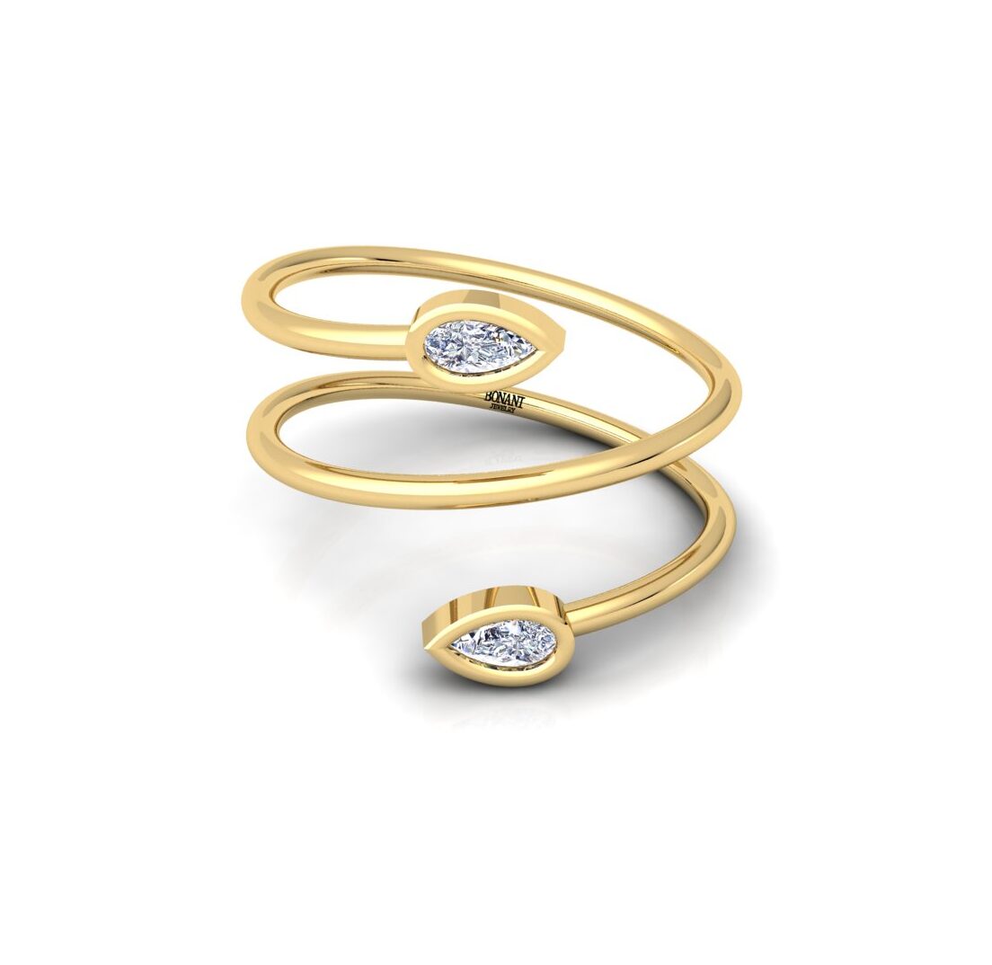 טבעת זהב ורוד עם יהלומים עדינים טבעת זהב ורוד עם יהלומים עדינים