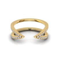 טבעת יהלומים עדינה מזהב 14 קראט טבעת יהלומים עדינה מזהב 14 קראט