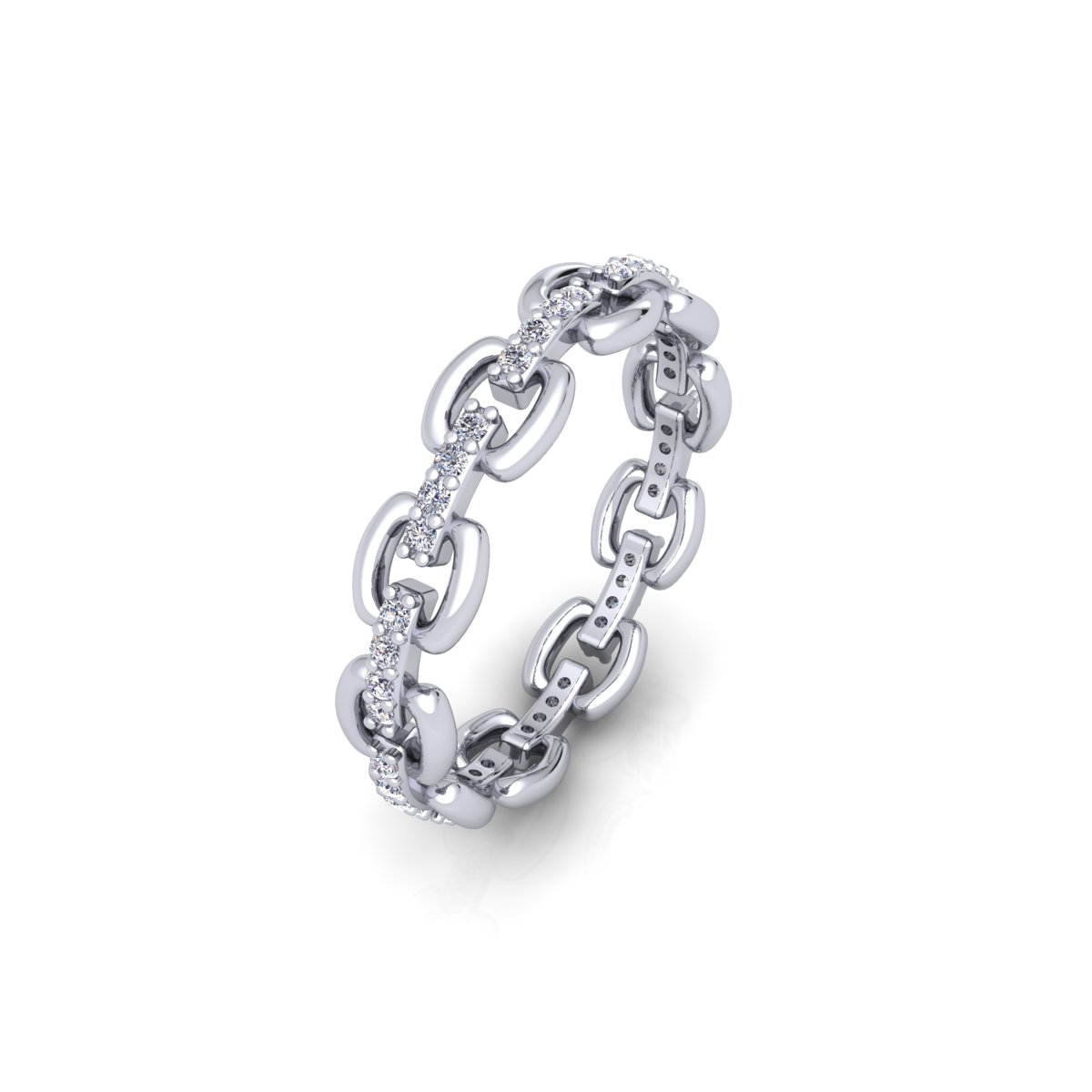 4 View_Per_Top_01White Matte_3_Platinum_01_GJ מבט צד על טבעת GABRIELLA