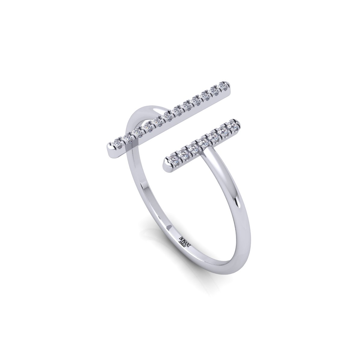 מבט צד של טבעת עדינה לנשים מבט צד של טבעת עדינה לנשים