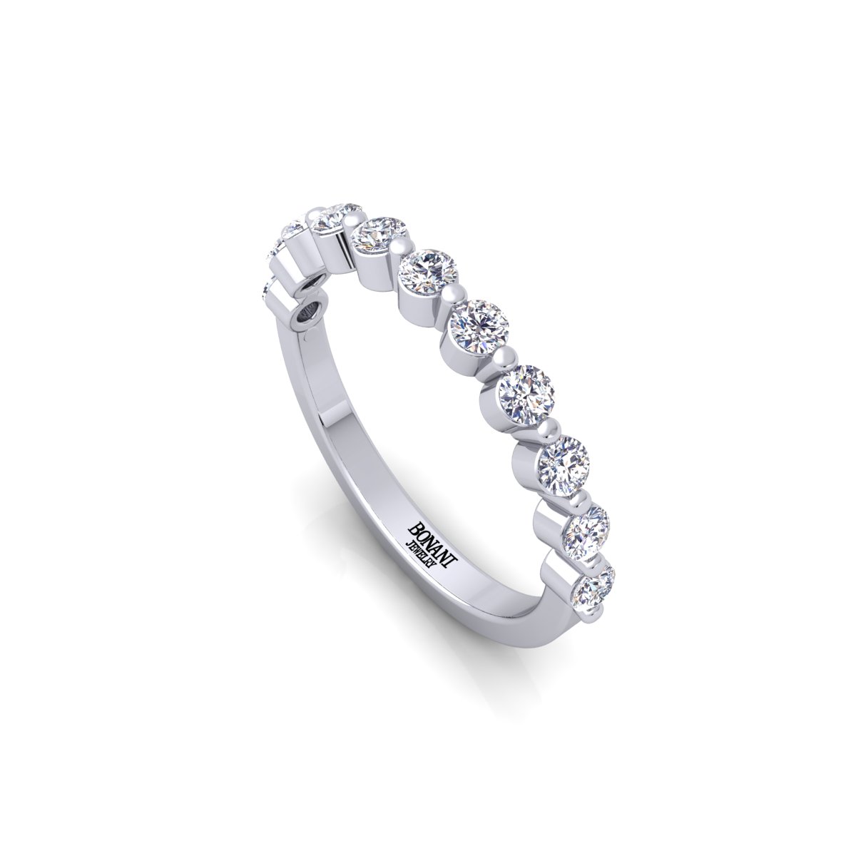 טבעת בעבודת יד עם יהלומים לבנים טבעת בעבודת יד עם יהלומים לבנים