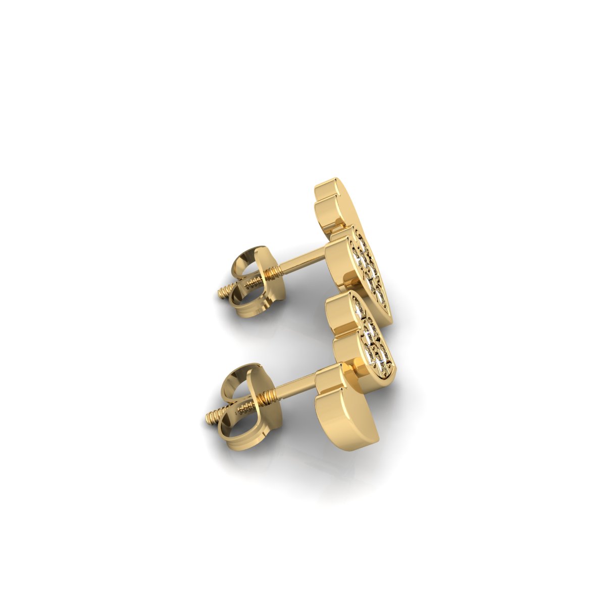 4 View_Per_Front_01White Matte_1_Yellow Gold new new_01_GJ עגילי יהלומים