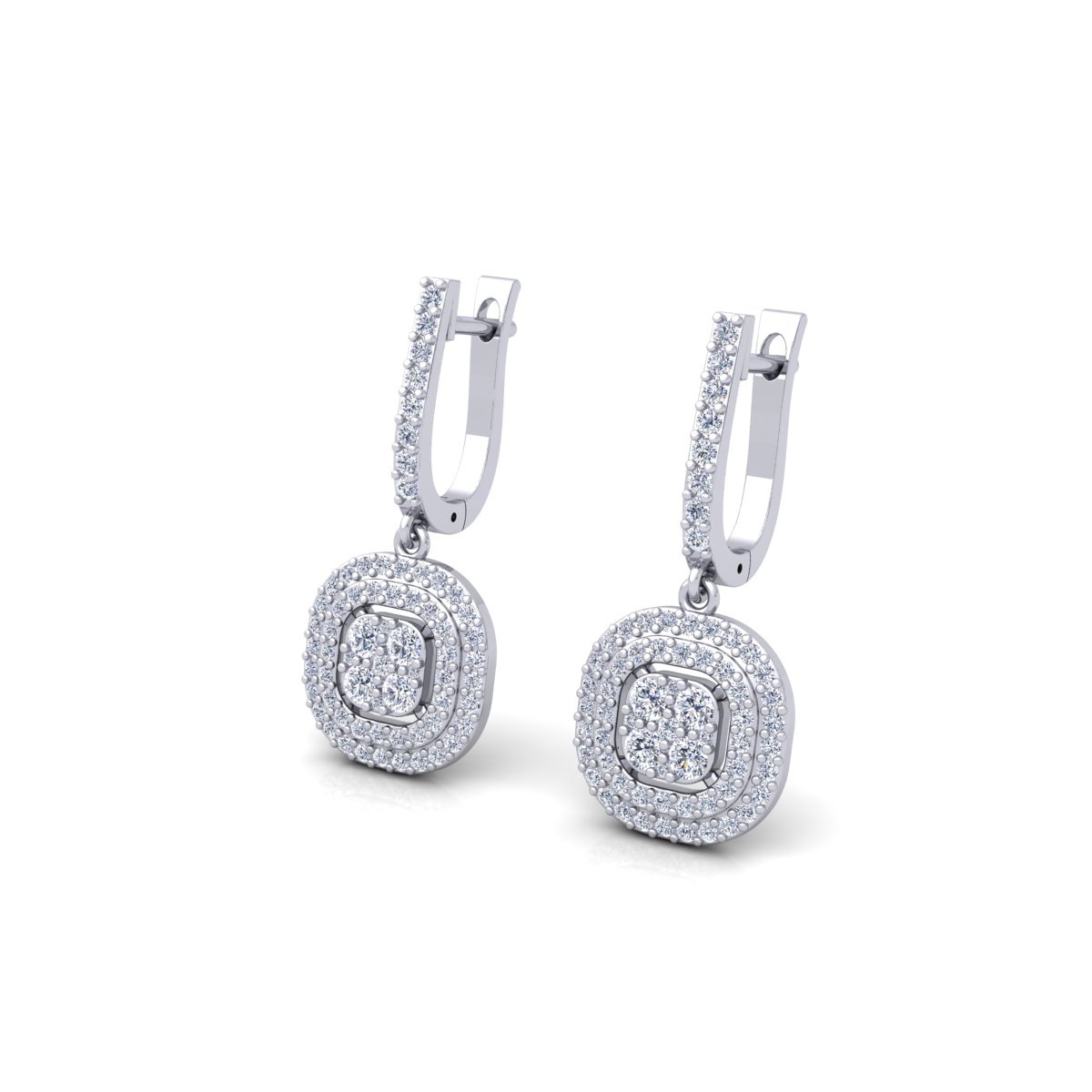 עגילי AYA עם שיבוץ יהלומים בצבע D