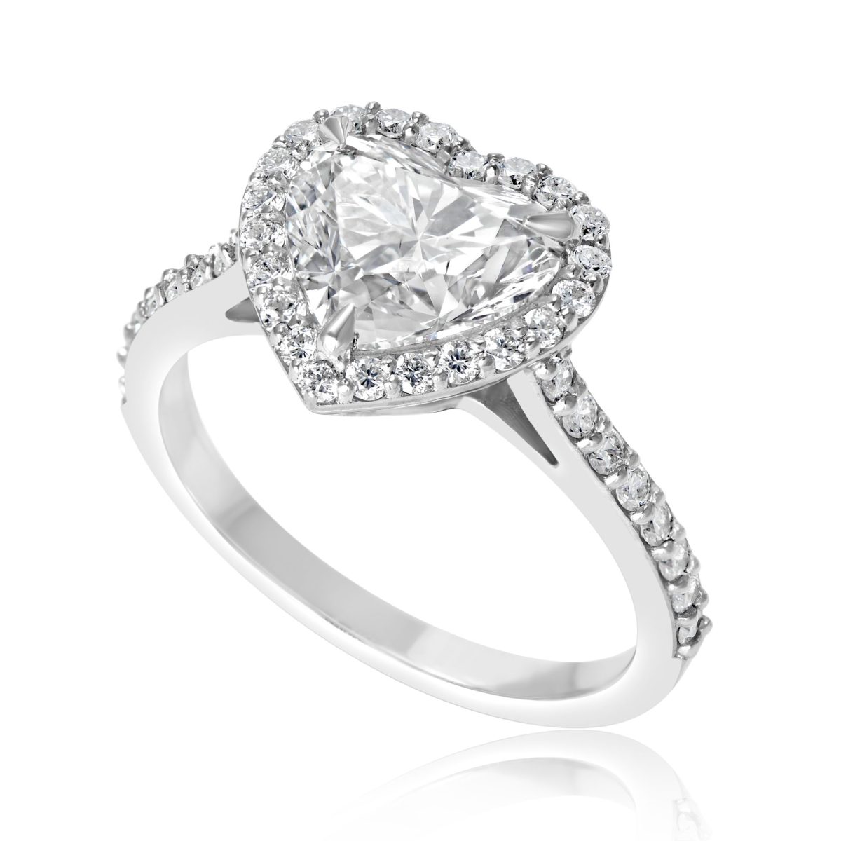 alonpo--(8221) טבעת יהלום מעבדה בליטוש לב טבעת AYA עם יהלומי צד טבעת על אצבע – דגם AYA אריזת היוקרה של Bonani עם טבעת AYA