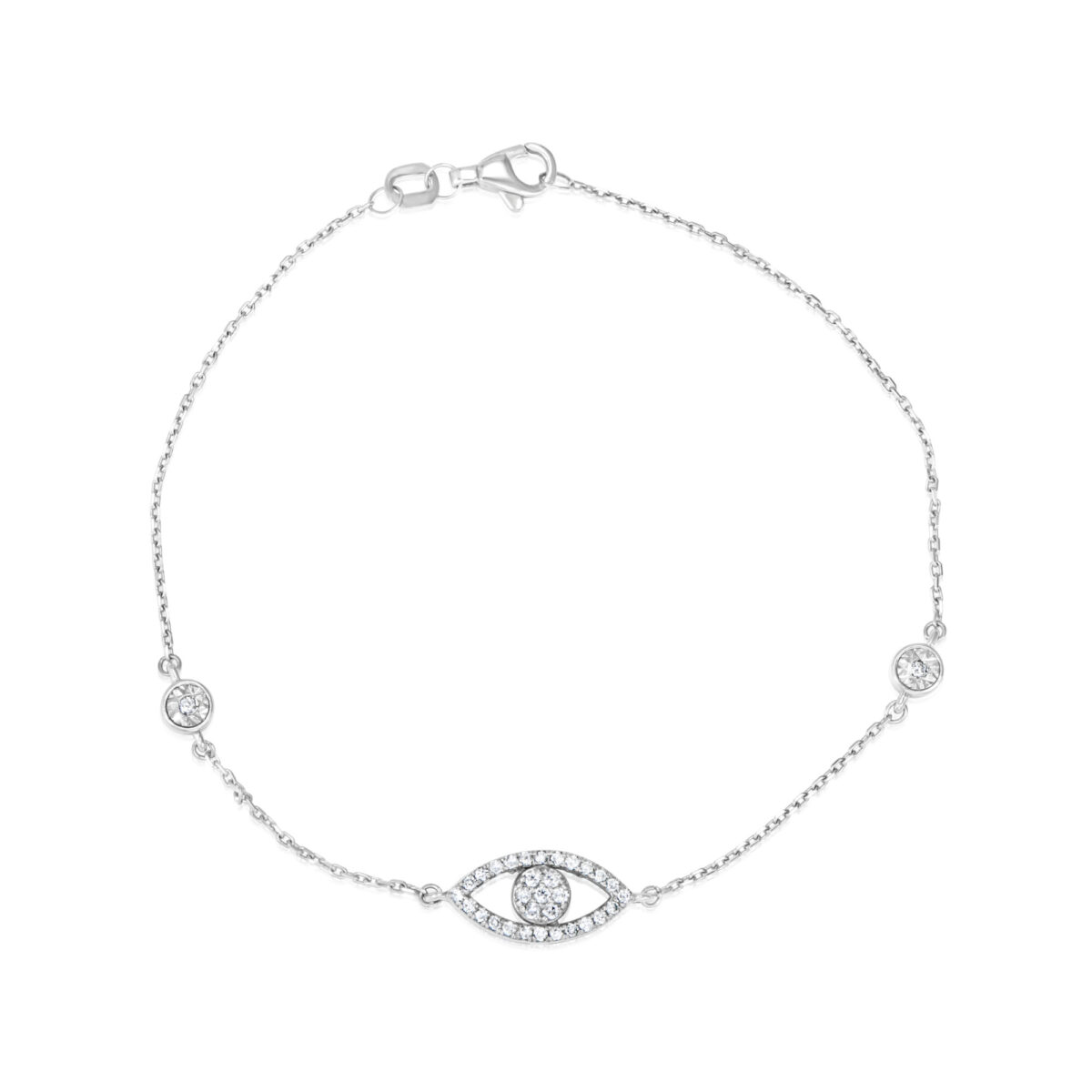 צמיד עין יהלומים מזהב 14 קראט