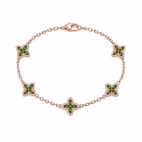 צמיד Floréa Tourmaline עם טורמלין ירוק ויהלומי מעבדה