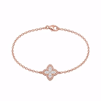 צמיד Floréa Diamond מזהב רוז גולד עם יהלומי מרקיזה