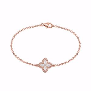 צמיד Floréa Diamond מזהב רוז גולד עם יהלומי מרקיזה