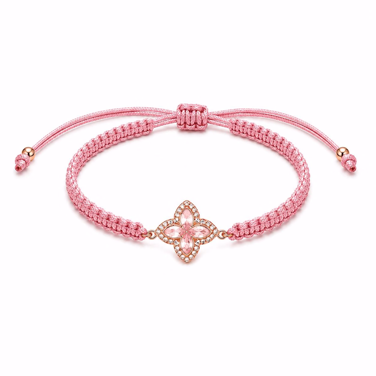 צמיד Floréa Morganite Pink צמיד Floréa Morganite Pink עם אבני מורגנייט ויהלומי מעבדה