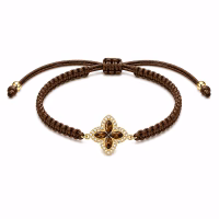צמיד Floréa Smoky Brown עם אבנים חומות ויהלומי מעבדה