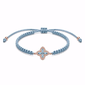 צמיד Floréa Aquamarine Blue עם אבני אקוומרין ויהלומי מעבדה