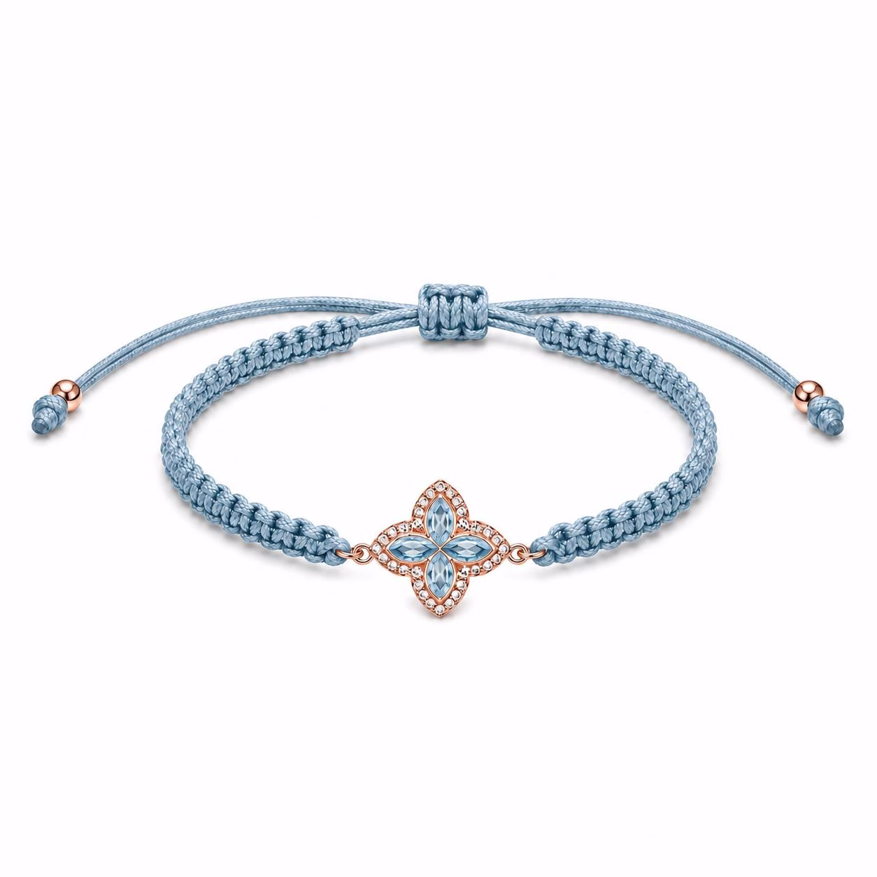 צמיד Floréa Aquamarine Blue עם אבני אקוומרין ויהלומי מעבדה